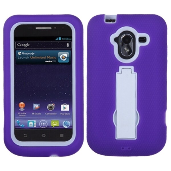 INSTEN White/ Purple Phone Case Cover for ZTE N9120 Avid 4G