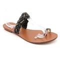 Michael Kors Women's 'Braided Chain Toe' Leather Sandals (Size 6.5)