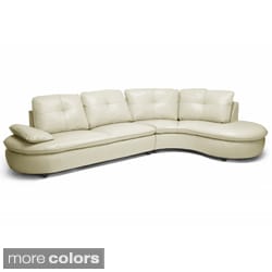 Special Offers Baxton Studio Hilaria Leather Modern Sectional Sofa