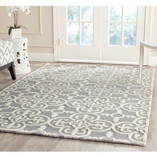 Safavieh Handmade Cambridge Moroccan Silver Wool Rug (6' Square)