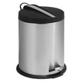 Honey-Can-Do TRS-01159 Two-tone Steel Round Step Trash Can