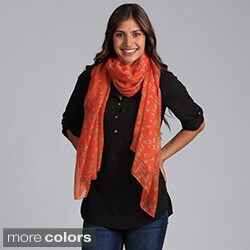 Saro Women's Bird Design Printed Scarf