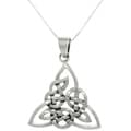 Carolina Glamour Collection Sterling Silver Celtic Triangle Knot Necklace