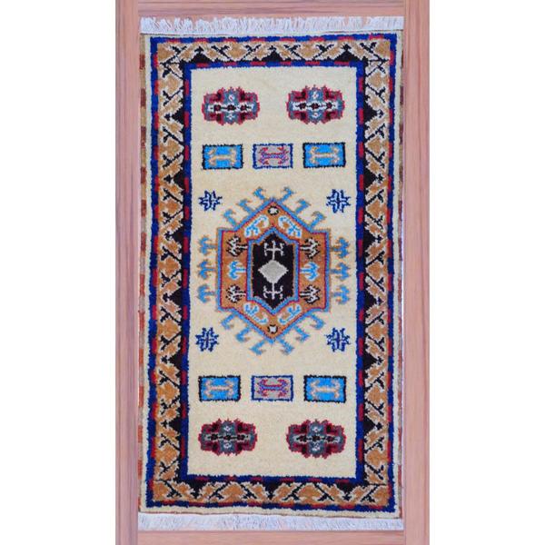 Herat Oriental Indo Hand-knotted Kazak Wool Rug 2'2 x 4'