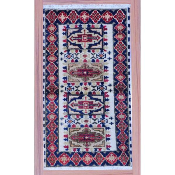 Herat Oriental Indo Hand-knotted Kazak Wool Rug 2'2 x 4'