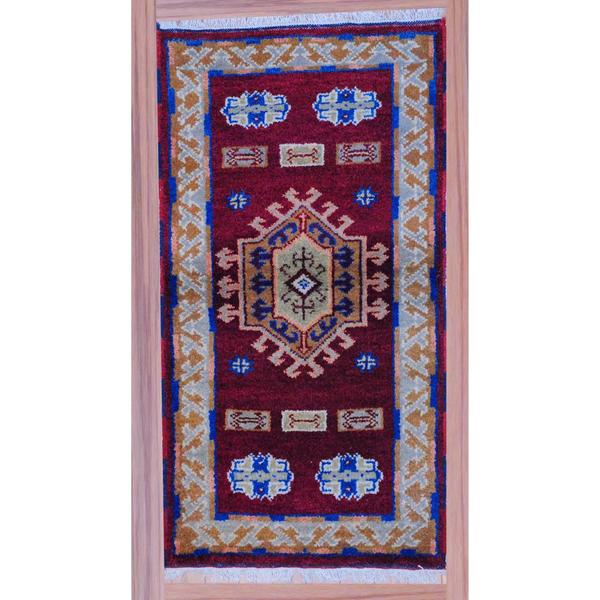 Herat Oriental Indo Hand-knotted Kazak Wool Rug 2'2 x 4'