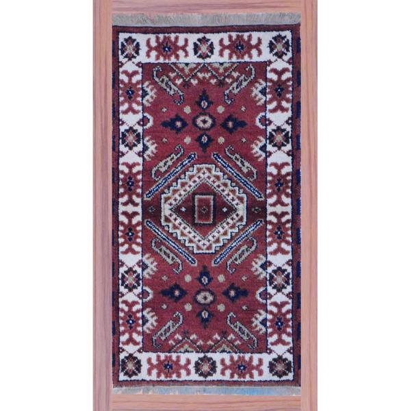 Herat Oriental Indo Hand-knotted Kazak Wool Rug 2'2 x 4'
