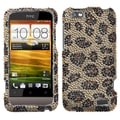 MYBAT Leopard Skin/ Camel Diamante Protector Case for HTC One V