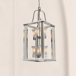 Lotus 8-light Chrome Finish Foyer Light Pendant