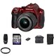 Pentax K-30 16.3MP Red Digital SLR Camera with 18-55 and 50-200mm Lens Bundle