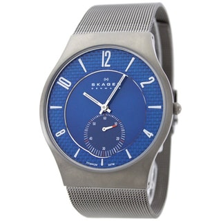 Skagen Men's Titanium Case Blue Dial Watch