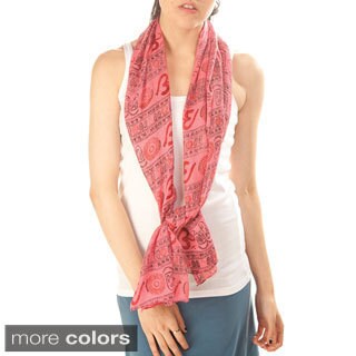 Small Om Mantra Scarf (Nepal)-Image