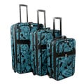 World Traveler Damask Expandable 3-piece Upright Luggage Set