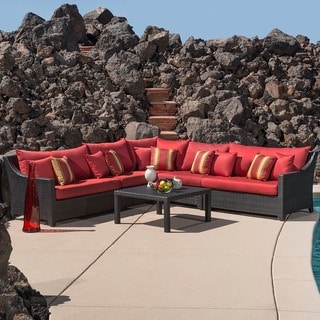 RST Cantina 6-piece Corner Sectional Sofa and Coffee Table Set Patio Furniture