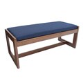Double Seat Wood/Fabric Bench