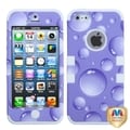 BasAcc Purple Bubbles/ White TUFF Hybrid Case for Apple iPhone 5