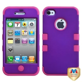 BasAcc Grape/ Hot Pink TUFF Hybrid Case for Apple iPhone 4/ 4S