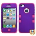 BasAcc Grape/ Hot Pink TUFF Hybrid Case for Apple iPhone 4/ 4S