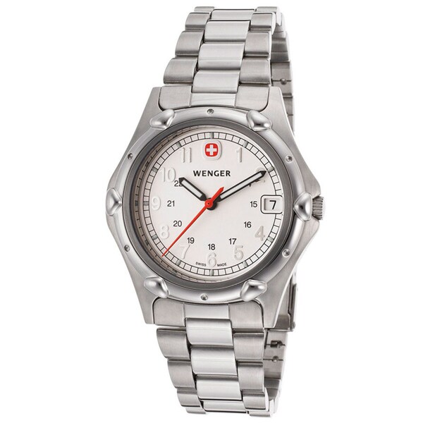 Wenger Men's 'Standard Issue' White Dial Watch