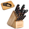 Wusthof Classic Cutting Board with Sharpener 14-piece Knife Block Set