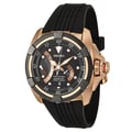 Seiko Men's 'Velatura' Black Rose-goldplated Power Reserve Watch