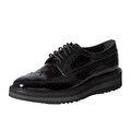 Prada Women's 'Brogue' Black Leather Platform Oxfords