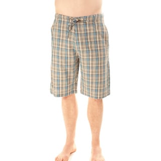 Sea Blue Plaid Men's Shorts (Nepal)