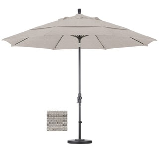 Premium 11-foot Granite Fiberglass Woven Umbrella with 50-pound Stand