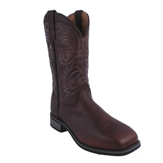 (>_<)  AdTec by Beston Men's Square Steel Toe Western Boots