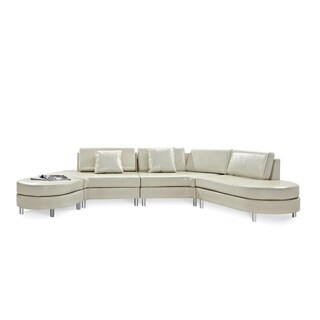 Copenhagen Beige Contemporary Italian Design Sectional Sofa by Beliani