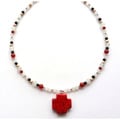 Red Turquoise Magnesite Cross