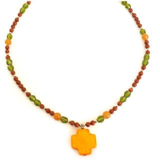 Every Morning Design Yellow Turquoise Magnesite Cross