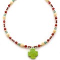 Every Morning Design Lime Green Turquoise Magnesite Cross