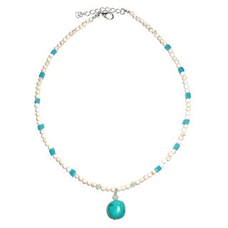 Every Morning Design Turquoise and Aqua Quartz Necklace