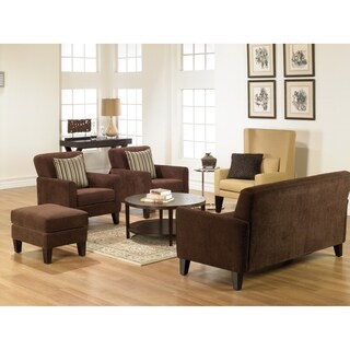 Sierra Corduroy Coffee Dacron Wrapped Square Ottoman