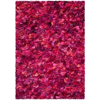 Safavieh Hand-woven Chic Fuchsia/ Purple Shag Rug (4' x 6')