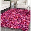 Safavieh Hand-woven Chic Fuchsia/ Purple Shag Rug (4' x 6')