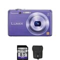 Panasonic Lumix DMC-FH-8 16.1MP Violet Digital Camera 8GB Bundle