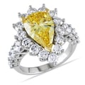 Miadora 19k Gold 5 1/2ct TDW Certified Yellow and White Diamond Ring (F-G, SI1-SI2)