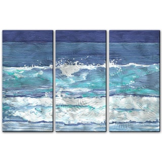 See Reviews Keith Wilke 'Soothing Surf' 3-piece Metal Art Set