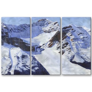 Low Price Glen Frear 'Snow and Ice' 3-piece Metal Art Set