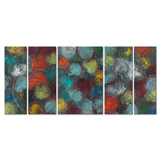 Low Price Hilary Winfield 'Positive Energy' 5-piece Metal Wall Art Set