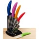 Modern Block Color Ceramic Cutlery Set with Grip Handles 