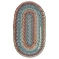 Braided Cape Cod Ocean Tide Wool Blend Oval Rug (8' x 11')