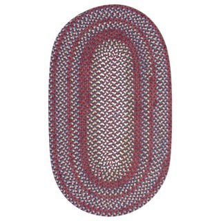 Braided Cape Cod Americana Wool Blend Oval Rug (3' x 5')