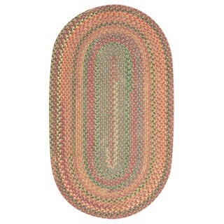 Braided Cape Cod Americana Wool Blend Oval Rug (3'6 x 5'6)