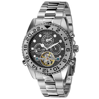 Louis XVI Rousseau L'eacier Argent Carbone Automatic Men's Watch