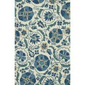 Hand-Tufted Tessa Ivory/ Blue Wool Rug (9'3 x 13)