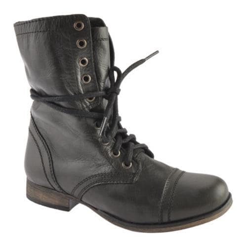 Women's Steve Madden Troopa Black Leather - Overstock Shopping - Great ...