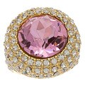 Kenneth Jay Lane Pink CZ Ring